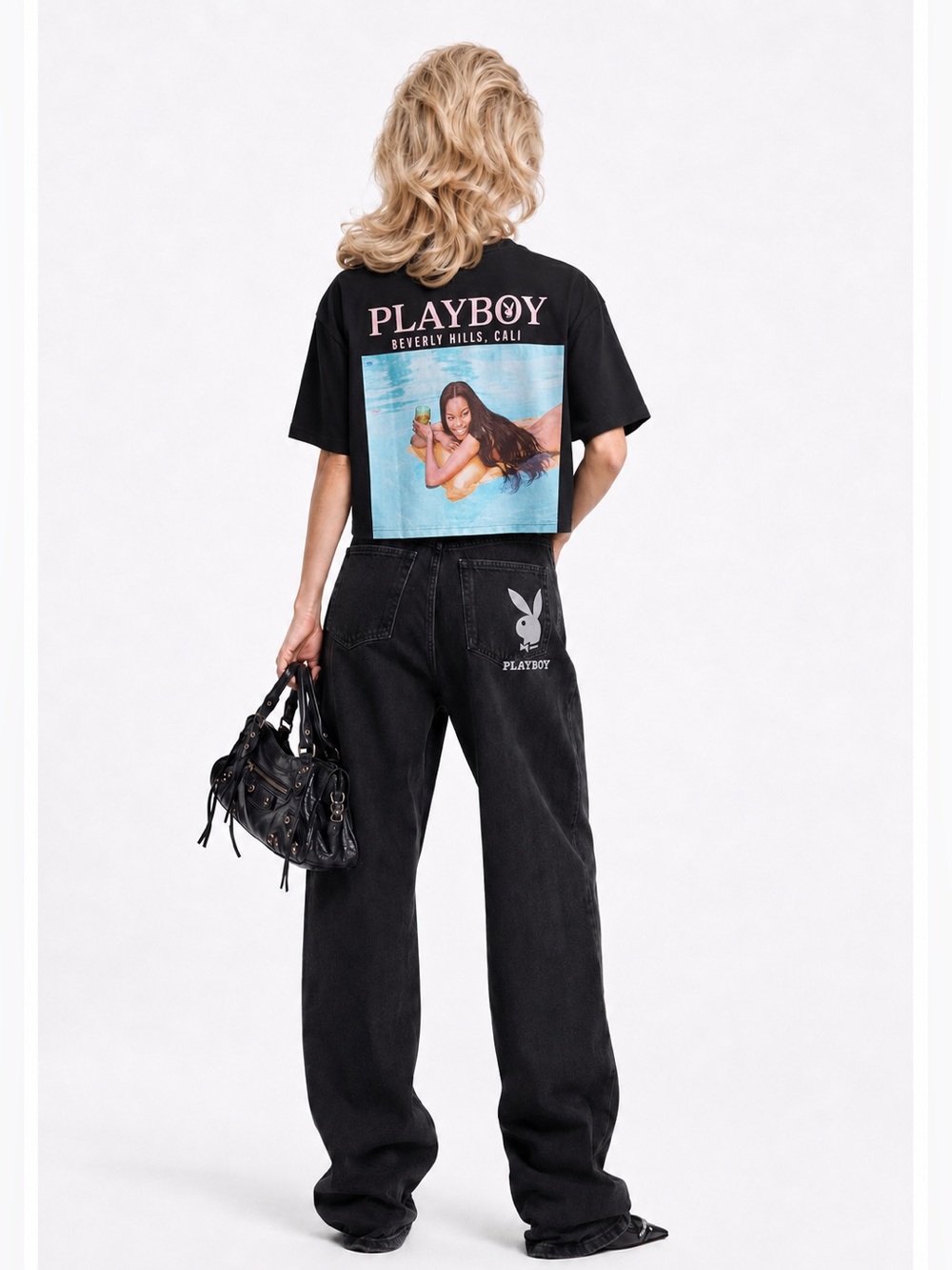 PLAYBOY Casa Beverly Hills Cropped Tshirt